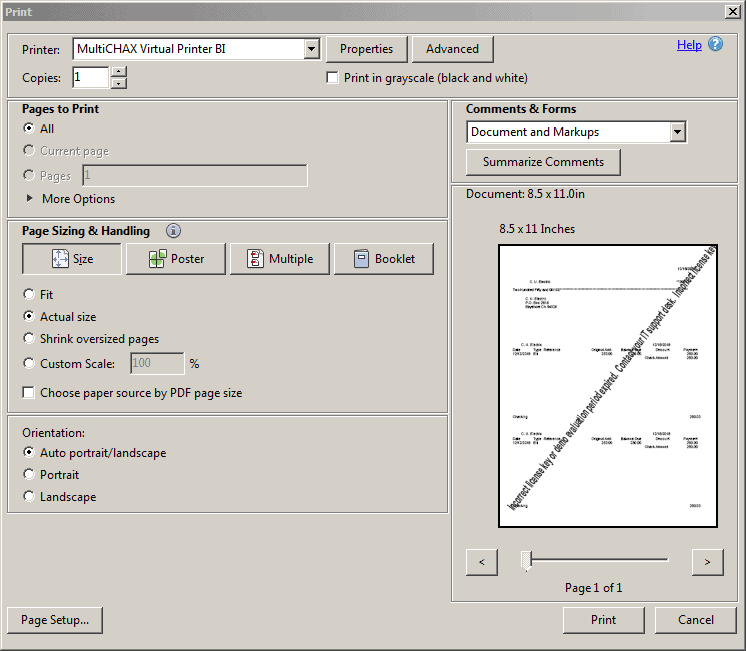 UniPrint settings 3 Configure MultiCHAX for Right Networks