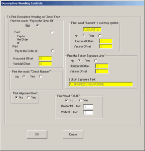 Set Descriptive Printing