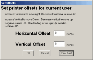 Set MICR Offsets